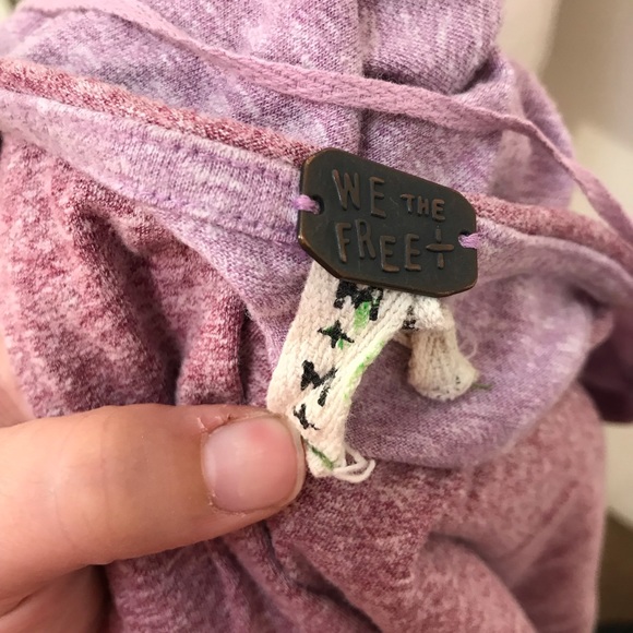 Free People We the Free Maroon Long Sleeve Top Medium - Picture 8 of 8